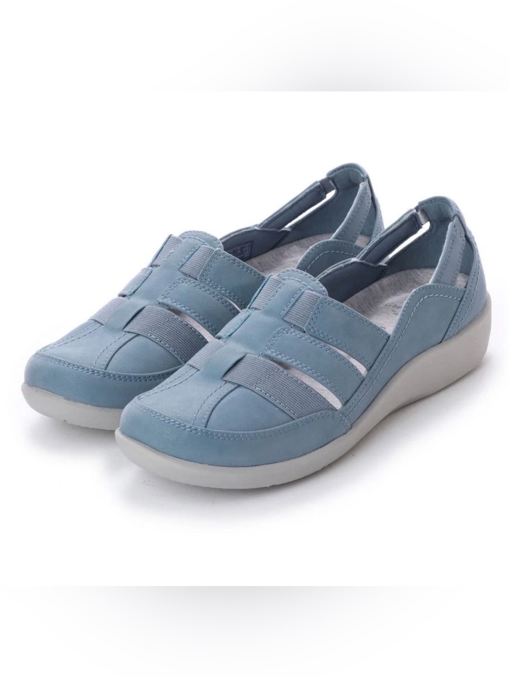 Women's Casual Slip-On Comfort Shoes in Light Blue Cloudsteppers  Size 10